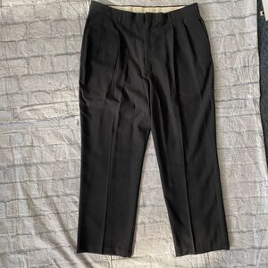 Men 38x29 wool blend pleated dress pants grey